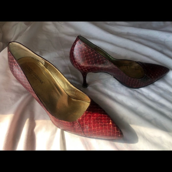 Dolce & Gabbana Vero Cuoio Python Heels-2825254336 - Picture 4 of 7